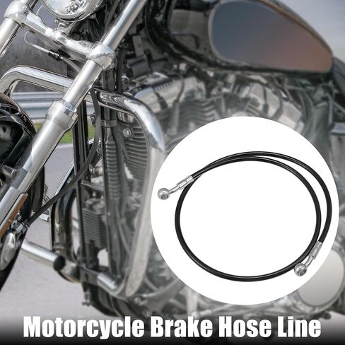X AUTOHAUX Brake Hose Motorcycle Hydraulic Brake Line Oil Hose Pipe Fitting for ATV Motorcycle Motocross Racing Bike 100cm Black 1 Set in Saudi Arabia
