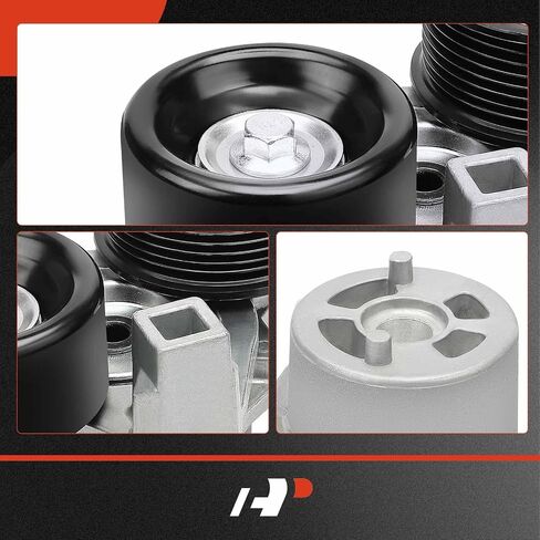 A-Premium Belt Tensioner Assembly with Pulley Compatible with Ford Excursion 2000-2003, F-250 F-350 Super Duty, E-350 E-450 Super Duty 1999-2003, Replace# F8UZ6B209CA, F8TE6B209BD in Saudi Arabia