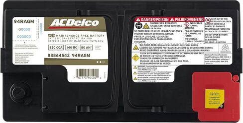 بطارية ACDelco Gold 94RAGM (88864542) ضمان لمدة 36 شهرًا AGM BCI Group 94R in Saudi Arabia