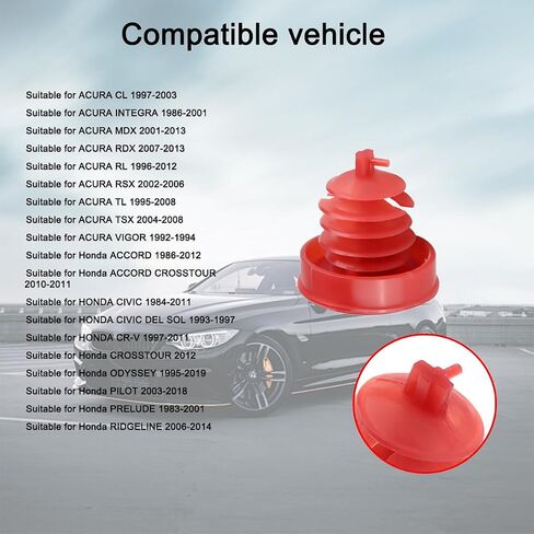 2PCS Car Hydraulic Power Steering Pump Reservoir Cap Plug Cover, Automotive Reservoir Cap Plug Cover, Compatible with MDX, RDX, RL, RSX, TL, TSX, CR-V and More, Universal Fit in Saudi Arabia