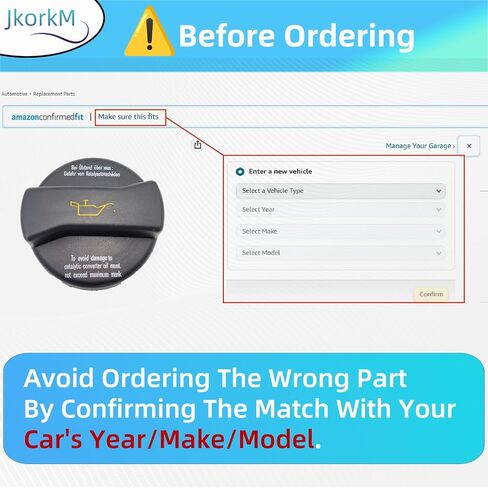 غطاء تعبئة زيت المحرك 80989 متوافق مع موديلات أودي فولكس فاجن/فولكس فاجن، لأودي 80 90 A1 A2 A3 A4 A6 A8، لسيارة فولكس فاجن جيتا فوكس جولف باسات OE#06B103485C ‎06B103-485C in Saudi Arabia