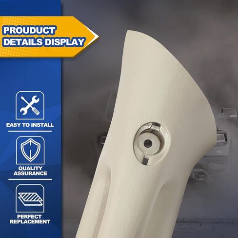 A-Pillar Trim Interior Handle and Single Gauge Pod (Left-Driver Side) Fit for Dodge Ram 1500 2500 3500 4500 5500 2006-2010 SRT-10 A Pillar with Handle ZL39BD1AA,ZL39BD1AB in Saudi Arabia