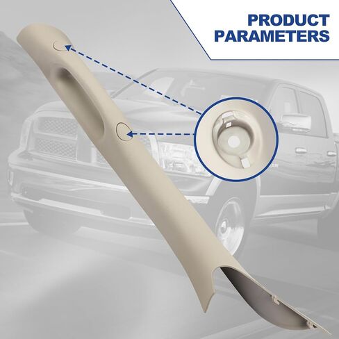 A-Pillar Trim Interior Handle and Single Gauge Pod (Left-Driver Side) Fit for Dodge Ram 1500 2500 3500 4500 5500 2006-2010 SRT-10 A Pillar with Handle ZL39BD1AA,ZL39BD1AB in Saudi Arabia