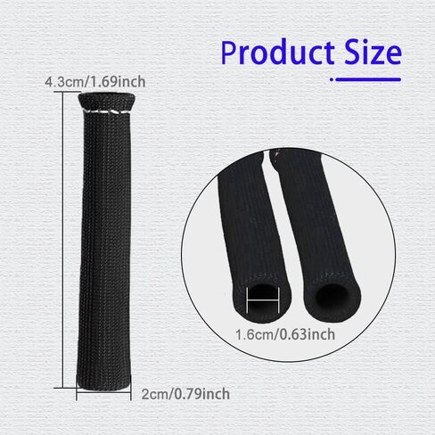 8Pcs Spark Plug Wire Boots Heat Shield Protector Sleeve, 1200 Degree Spark Plug Heat Cover, Sleeve Heat Shield Cover, Insulator Sleeve Spark Plug Wire Boots 6 inch for Car Truck (Black) in Saudi Arabia