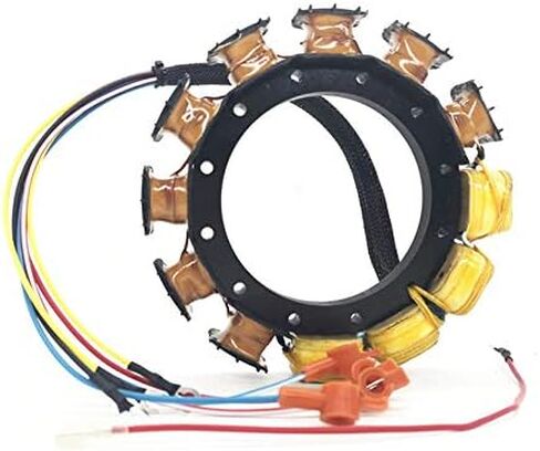 Stator For Mercury 174-5456-16 Outboard 135,150,175,200,220,250,275 HP 398-5454A35 5454A32 16-Amp 2 Stroke 6-Cylinder 1981-1993 black max in Saudi Arabia