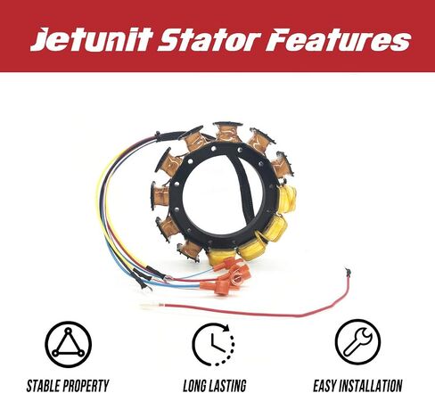 Stator For Mercury 174-5456-16 Outboard 135,150,175,200,220,250,275 HP 398-5454A35 5454A32 16-Amp 2 Stroke 6-Cylinder 1981-1993 black max in Saudi Arabia