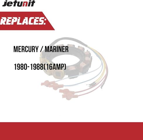 Stator For Mercury 174-5456-16 Outboard 135,150,175,200,220,250,275 HP 398-5454A35 5454A32 16-Amp 2 Stroke 6-Cylinder 1981-1993 black max in Saudi Arabia