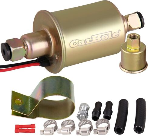 مضخة وقود كهربائية عالمية 12 فولت من CarBole 5-9 PSI 30GPH مضخة نقل وقود البنزين والديزل لمحرك المكربن ​​E8012S E8016S EP12S FD0002 (ذهبي) in Kuwait
