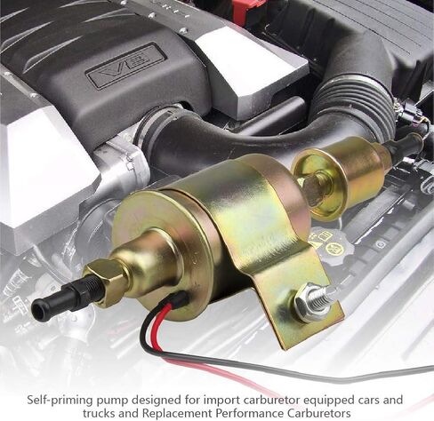 مضخة وقود كهربائية عالمية 12 فولت من CarBole 5-9 PSI 30GPH مضخة نقل وقود البنزين والديزل لمحرك المكربن ​​E8012S E8016S EP12S FD0002 (ذهبي) in Kuwait