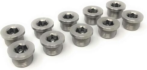 O2 Oxygen Sensor Fitting Plugs or Weld Bungs (10 pack Steel Bungs, M18 x 1.5) (10 pack Steel Plugs, M18 X 1.5) in Kuwait