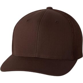 قبعة Flexfit 6533 فائقة الألياف وشبكة هوائية، مجموعة من مجموعات باللون الأبيض / المارون - صغير / متوسط in Kuwait