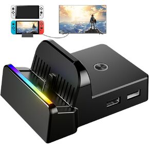 Switch/Switch OLED Docking Station Dock ، استبدال محمول لمنافذ Nintendo TV Dock الرسمية ، Port Port Support 4K60Hz ، محطة الإرساء مع منافذ USB3.0 و USB2.0 in Kuwait