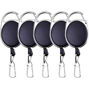 Fishing Zinger Retractor 5 Pieces with 360 Degree Swivel Buckle for Fishing Climbing Hiking Outdoor Sports in Saudi Arabia