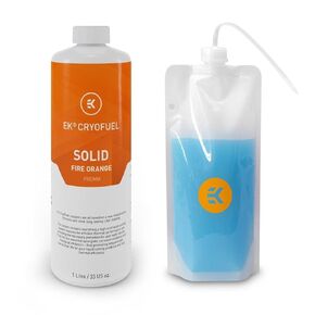 EKWB EK-CryoFuel Solid Premix PC Coolant and EK-Loop Foldable Filling Bottle, 1000mL, Fire Orange in Saudi Arabia