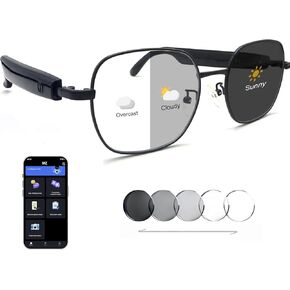 نظارات الترجمة AI نظارات ذكية للنساء رجال Bluetooth مع دردشة GPT 164 LANGING COLOR LENS LENS CLEAR in Kuwait