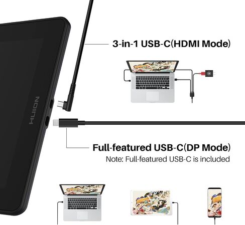 Huion Kamvas 16 （2021） رسومات رسم قرص مع شاشة ورفض فنان قفاز in Saudi Arabia