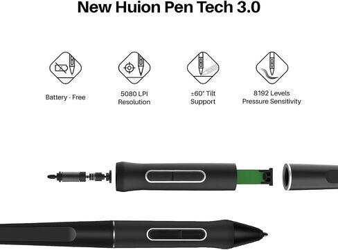 Huion Kamvas 16 （2021） رسومات رسم قرص مع شاشة ورفض فنان قفاز in Saudi Arabia