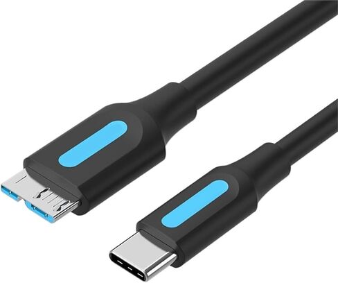 USB 3.0 Type C to Micro B Cable Connector for SSD HDD External Hard Drive Disk PC Micro B Cable 1m(0.5m) in Saudi Arabia