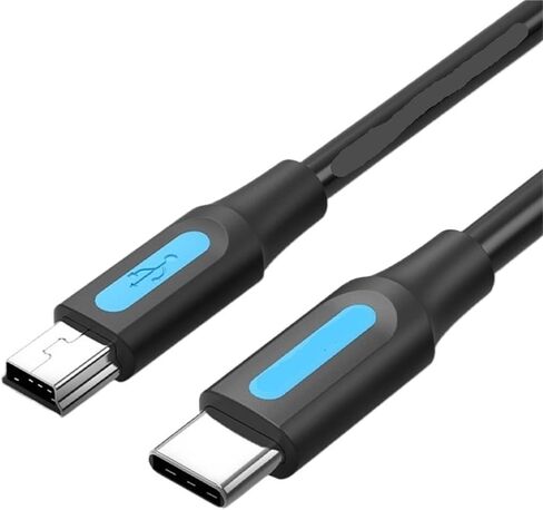 1PCS USB C إلى MINI USB Cable Type C محول C للكاميرا الرقمية MP3 مشغل HDD Type-C إلى كابل USB صغير 1.5 م 2M (1.5M) in Saudi Arabia