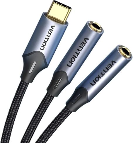 اكتب C إلى 3.5 Jack USB C إلى 3.5 مم AUX AUX AUX AULPTONE ADAPTER AUD AUX لـ USB-C Tablet Phone Captop Jack 3 5 Cable (Black 30cm ، 30cm) in Saudi Arabia