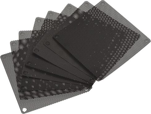80mm Computer Fan Filter Grills PVC Mesh Dustproof Case Cover for Computers, Black Pack of 8 in Saudi Arabia