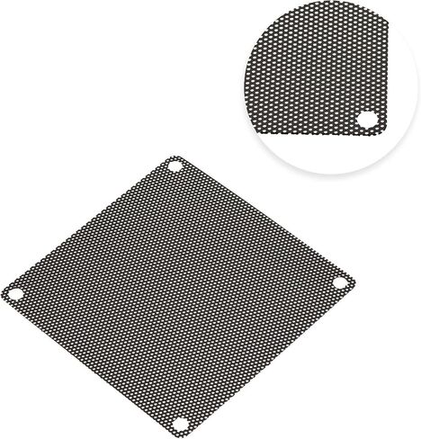 80mm Computer Fan Filter Grills PVC Mesh Dustproof Case Cover for Computers, Black Pack of 8 in Saudi Arabia