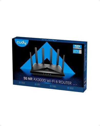 Cudy New 5G NR SA NSA AX3000 WiFi 6 CPE Router, AX3000 Dual SIM 5G Cellular Router, Qualcomm IPQ5018, SDX62, Band Lock, VPN, Zerotier, Cloudflare, P5 (Renewed) in Saudi Arabia