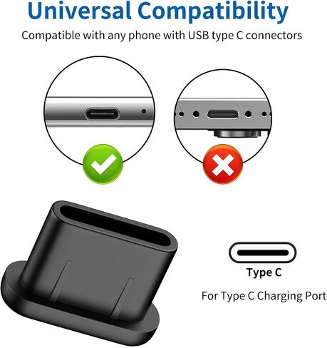 USB C Anti Dust Plugs for iPhone 16 15 Pro Max iPad Pro 15 Pack Silicone Type C Charge Port Plug Protectors for Galaxy S25 S24 Ultra Pixel 9 Pro XL Anti Dust Cap with Carry Case White & Clear & Black in Saudi Arabia