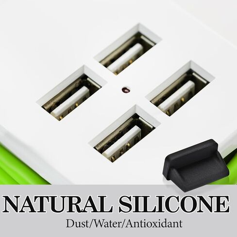 30 Pcs USB A Type Female Port Cover Caps, Silicone Anti Dust Cover Charging Port Covers for USB A Female Interface Easy to Install in Saudi Arabia