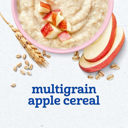 Gerber Baby Cereal, 2nd Foods, Multigrain Apple, Baby Food, 8 oz (Pack of 6) in Saudi Arabia