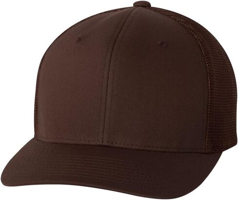 قبعة Flexfit 6533 فائقة الألياف وشبكة هوائية، مجموعة من مجموعات باللون الأبيض / المارون - صغير / متوسط in Kuwait