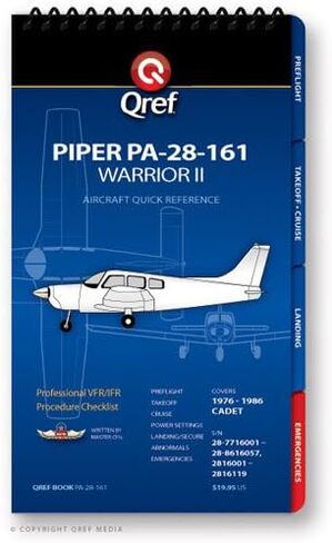 Piper Warrior II PA-28-161 QREF Book in Saudi Arabia