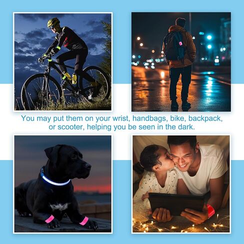 PATIKIL Reflective Slap Bands, Reflector Band Snap Bracelet Armbands High Visibility Safety Reflectors Wrist Strap Strips for Night Jogging Cycling Running in Saudi Arabia