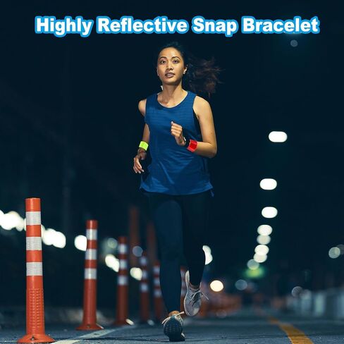 PATIKIL Reflective Slap Bands, Reflector Band Snap Bracelet Armbands High Visibility Safety Reflectors Wrist Strap Strips for Night Jogging Cycling Running in Saudi Arabia
