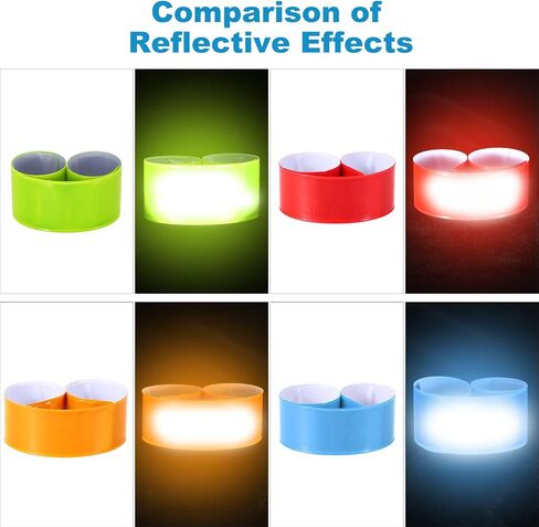 PATIKIL Reflective Slap Bands, Reflector Band Snap Bracelet Armbands High Visibility Safety Reflectors Wrist Strap Strips for Night Jogging Cycling Running in Saudi Arabia