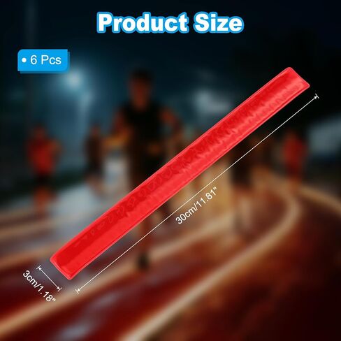 PATIKIL Reflective Slap Bands, Reflector Band Snap Bracelet Armbands High Visibility Safety Reflectors Wrist Strap Strips for Night Jogging Cycling Running in Saudi Arabia