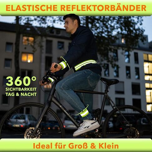 Reflective Elastic Safety Wristbands for - Adjustable High-Visibility Armbands for Jogging, Cycling, Night Running in Saudi Arabia