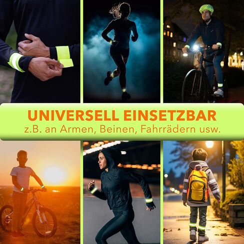 Reflective Elastic Safety Wristbands for - Adjustable High-Visibility Armbands for Jogging, Cycling, Night Running in Saudi Arabia