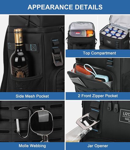 Cooler Backpack 2 Insulated Compartments Leak Proof Beach Coolers Back Pack Waterproof Cooler Bag for Hiking, BBQ Camping, Picnic, Fishing (25L, 36 Cans) in Kuwait