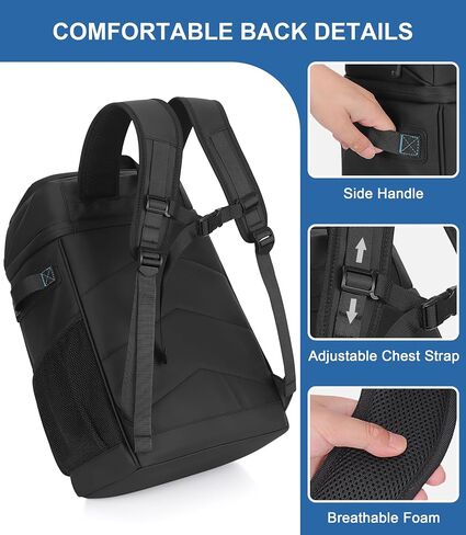 Cooler Backpack 2 Insulated Compartments Leak Proof Beach Coolers Back Pack Waterproof Cooler Bag for Hiking, BBQ Camping, Picnic, Fishing (25L, 36 Cans) in Kuwait