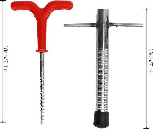 Ice Peg Drill Threaded Stainless Steel Multi Functional Ice Fishing Stake Nail Auger for Tent Shelter Metal Spiral Design in Saudi Arabia