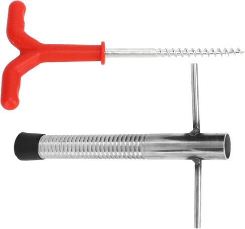 Ice Peg Drill Threaded Stainless Steel Multi Functional Ice Fishing Stake Nail Auger for Tent Shelter Metal Spiral Design in Saudi Arabia