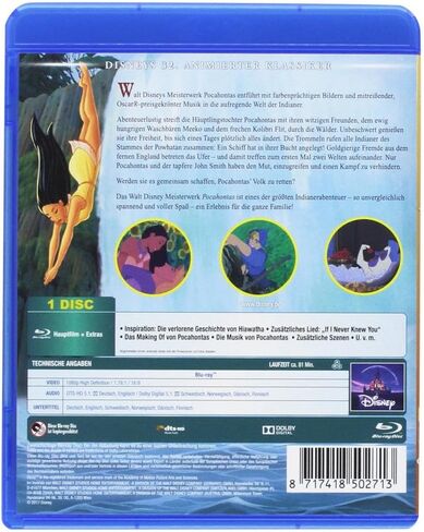 Pocahontas - Disney Classics 32 [Blu -ray] [1995] [المنطقة A & B&C] in Saudi Arabia