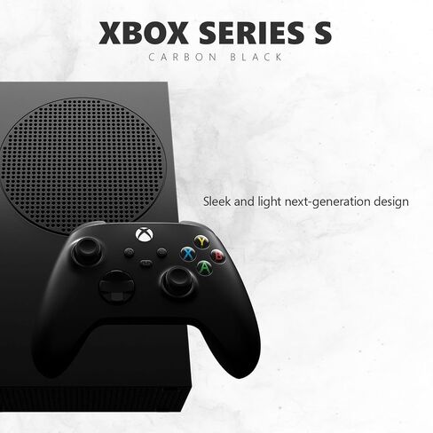 Microsoft Xbox Series S 1TB SSD Console Carbon Black - يشمل جهاز التحكم اللاسلكي Xbox - ما يصل إلى 120 إطارًا في الثانية - 10 جيجابايت من ذاكرة الوصول العشوائي 1TB SSD - تجربة نطاق ديناميكي عالي - بنية سرعة Xbox (قسط متجدد) in Saudi Arabia