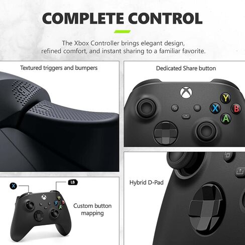 Microsoft Xbox Series S 1TB SSD Console Carbon Black - يشمل جهاز التحكم اللاسلكي Xbox - ما يصل إلى 120 إطارًا في الثانية - 10 جيجابايت من ذاكرة الوصول العشوائي 1TB SSD - تجربة نطاق ديناميكي عالي - بنية سرعة Xbox (قسط متجدد) in Saudi Arabia