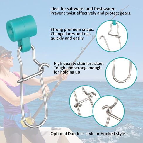 Soulchen 150 PCS خط الصيد Slighter Slides Catfishing Pill مع Duo Lock Snaps Saltwater Overichs Souldics Swickers Snow Snap Box Kit for Surf Bottom Fishing Tackle Tackle in Kuwait