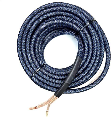 12 Gauge Custom Color + Length Snakeskin Braided Sleeving Speaker Wire Copper Marine Car Audio Automotive 12 AWG (Red, 25 FT) in Saudi Arabia