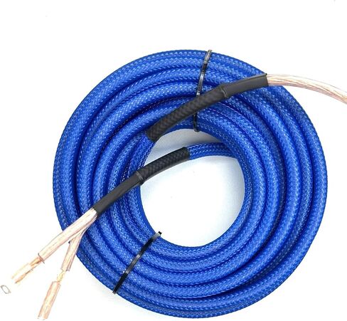 12 Gauge Custom Color + Length Snakeskin Braided Sleeving Speaker Wire Copper Marine Car Audio Automotive 12 AWG (Red, 25 FT) in Saudi Arabia