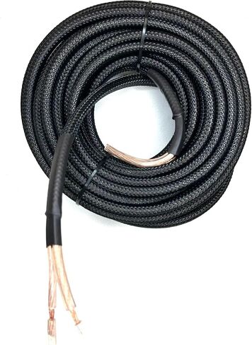 12 Gauge Custom Color + Length Snakeskin Braided Sleeving Speaker Wire Copper Marine Car Audio Automotive 12 AWG (Red, 25 FT) in Saudi Arabia