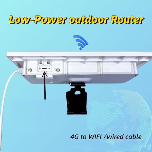 ASIXXSIX 12W Solar Powered 4G LTE MODEM ، موسع WIFI6 في الهواء الطلق مع فتحة بطاقة SIM 150 متر مبنية في بطارية 18000mAh بطارية IP66 in Saudi Arabia
